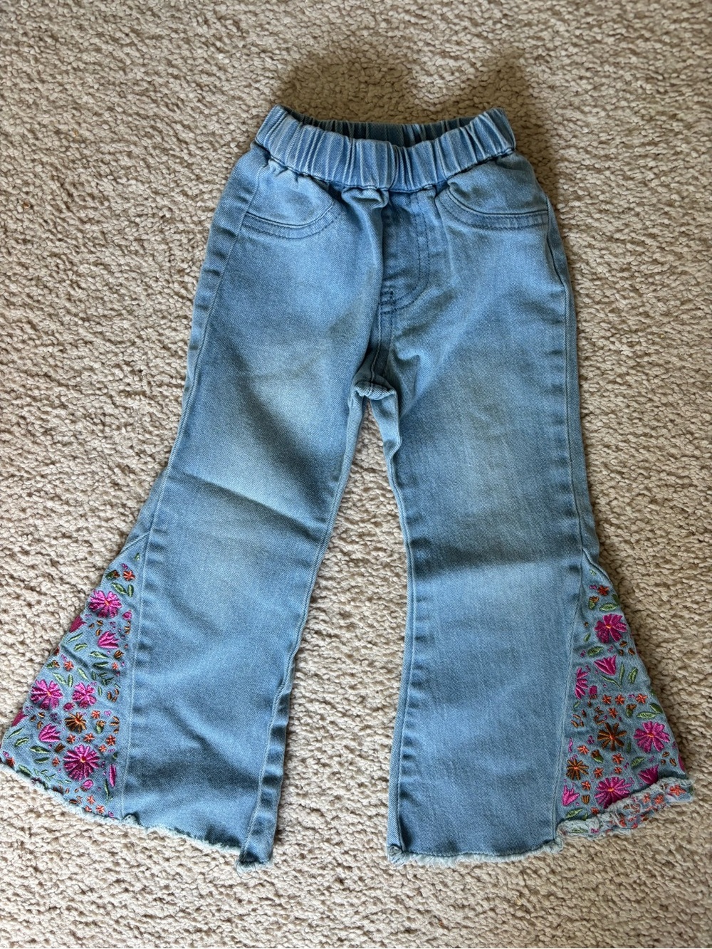 Like new baileys blossoms embroidered flare jeans 18-24 months